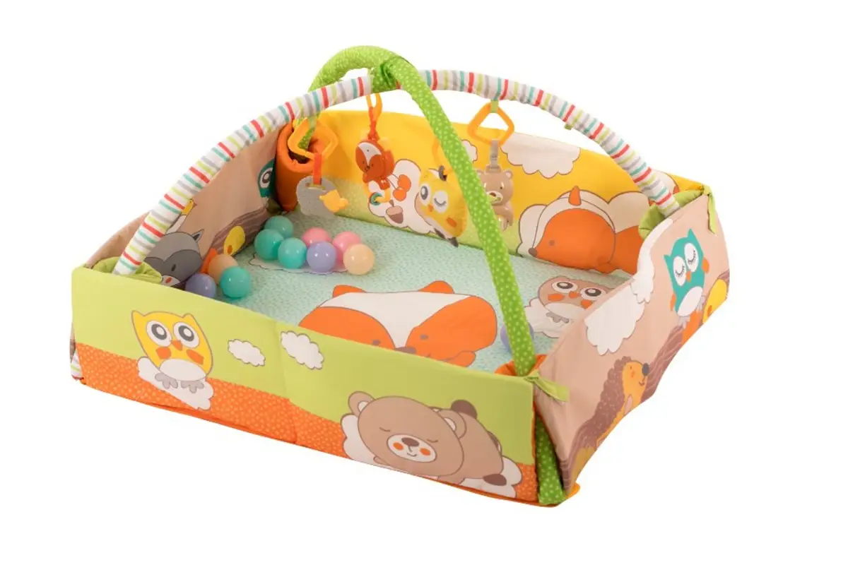 Розвиваючий килимок Baby Team з дугами і бортиками (8566)