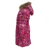 Пальто-пуховик HUPPA YASMINE 12020055-73263-104 Фуксія з принтом